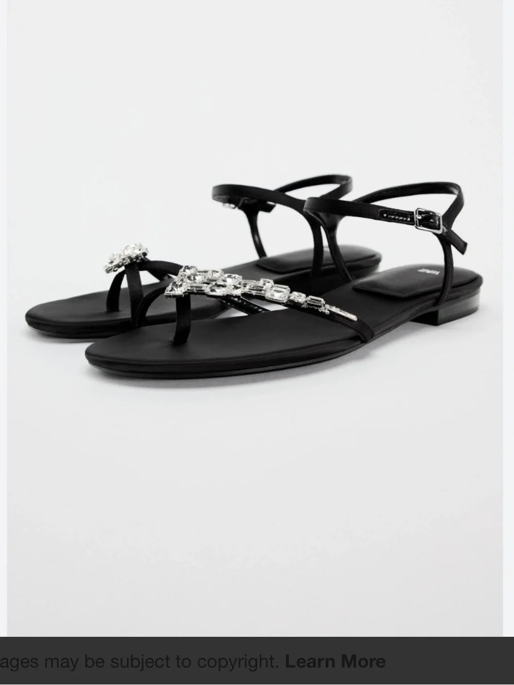 ZARA EMBELLISHED FLAT SANDALS - Picture 3 of 7